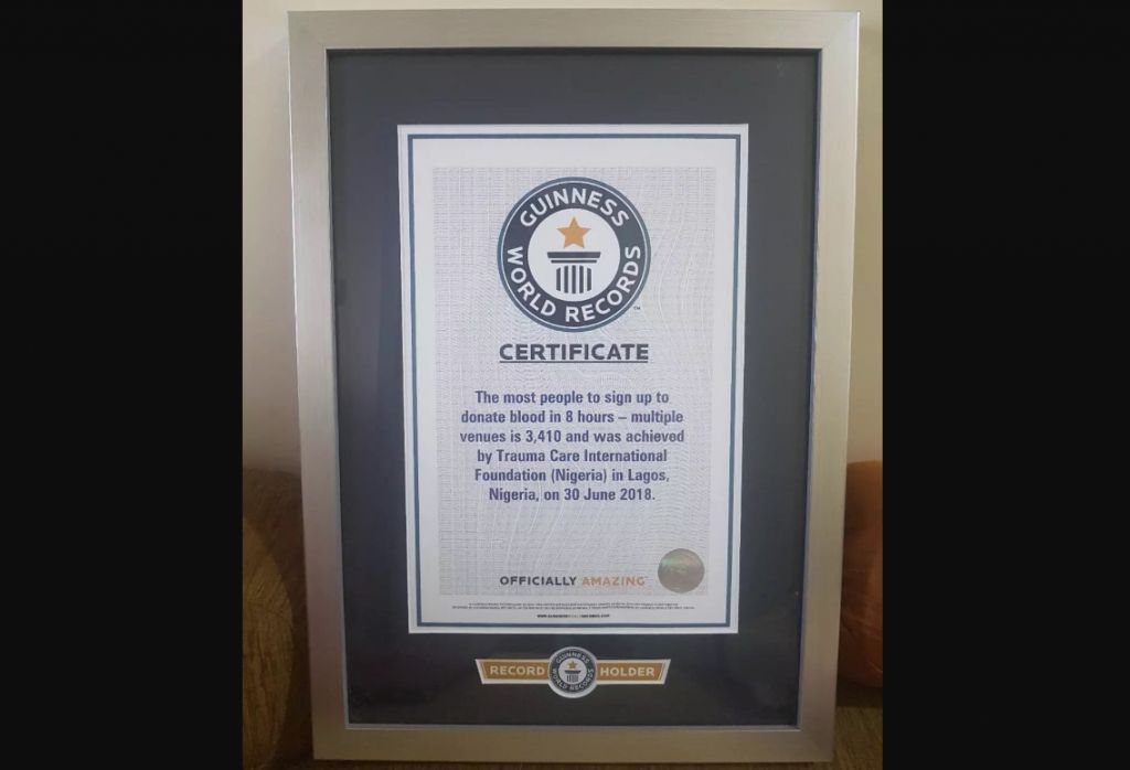 Pastor Chris’ Trauma Care International Foundation Sets Guinness World Record