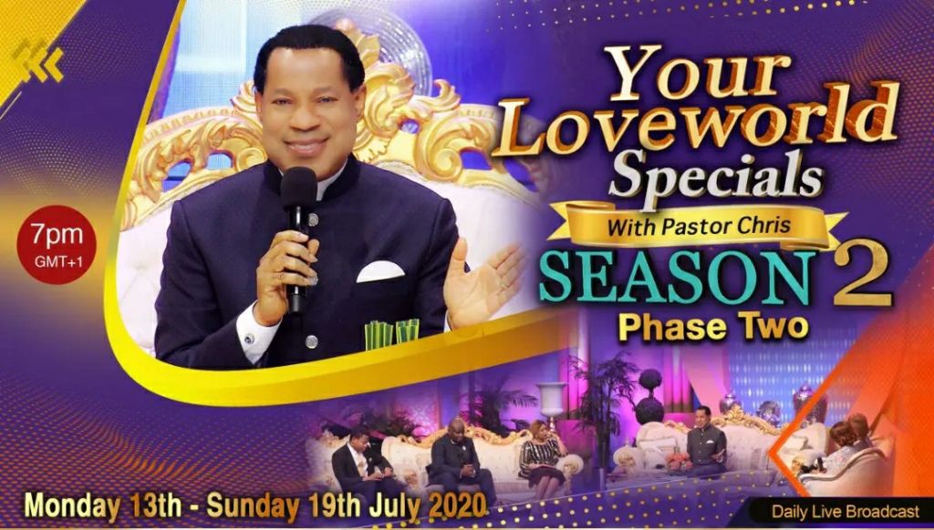 ‘Your LoveWorld Specials with Pastor Chris’ Season 2, Phase 2 Set to Impact Many