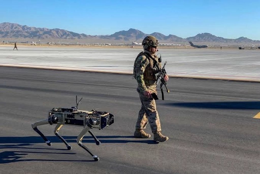 US Air Force Testing Unarmed Version Of Quadrupled Robot